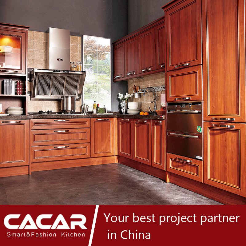 Home of Taste Classical Plastic Uptake PVC Kitchen Cabinet (CA09-18)