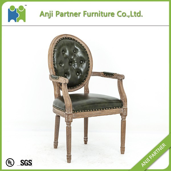 Solid Wood Leather Seat Dining Chair for Hotel (Jodie-A)