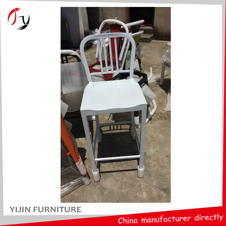High Seating Pub Room Silver Navy Bar Chair (NC-60)