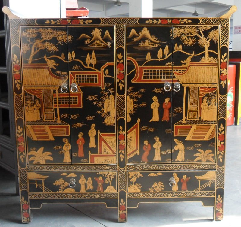 Antique Furniture Wooden Painted Cabinet Lwb716