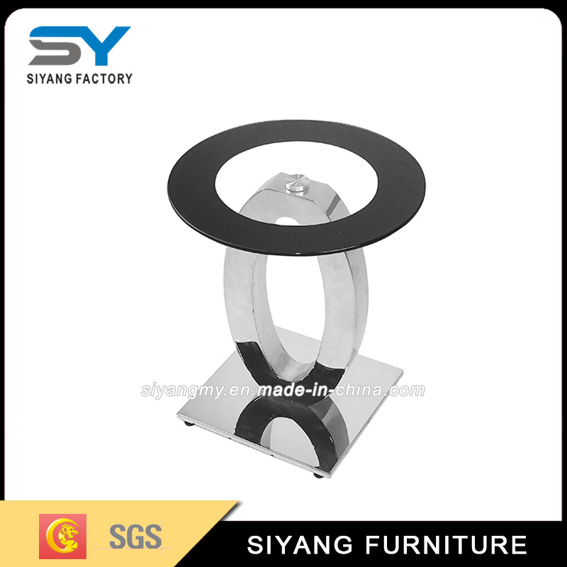 Modern Glass Top Side Table Small Coffee Table