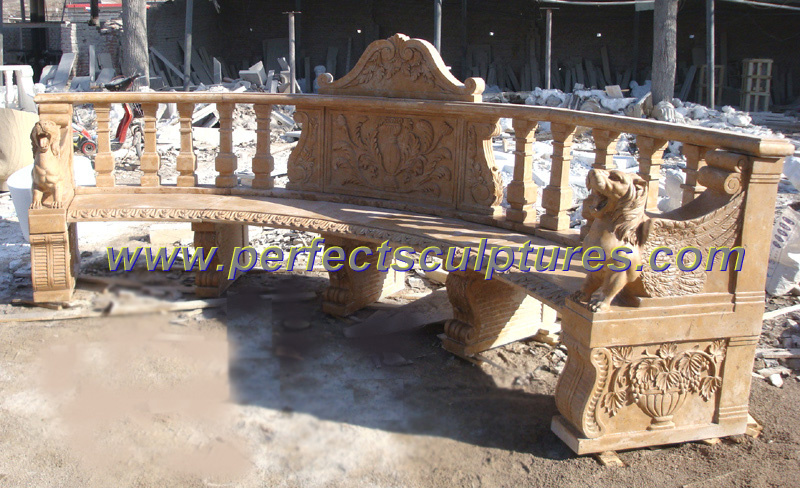 Stone Marble Antique Garden Chair for Garden Ornament (QTC033)