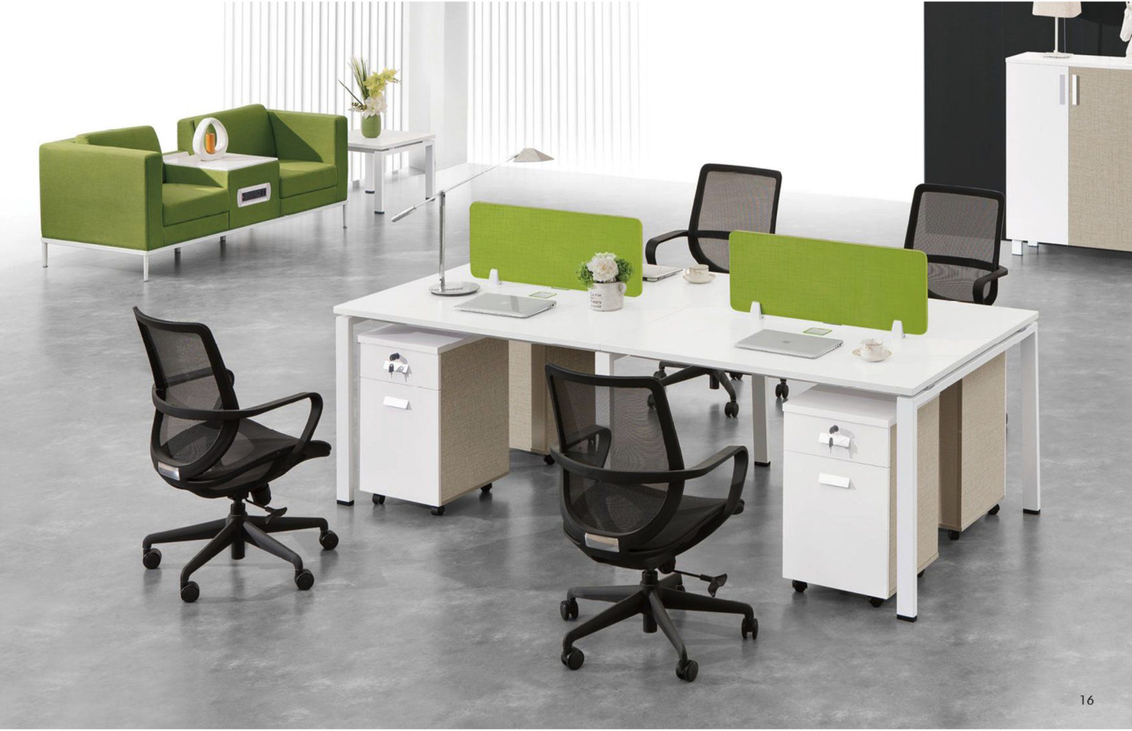 Partition Office Staff Desk with Combination Workstation