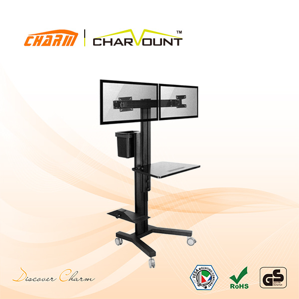 Two Monitor PC Computer Workstation (CT-FTVS-T302B)