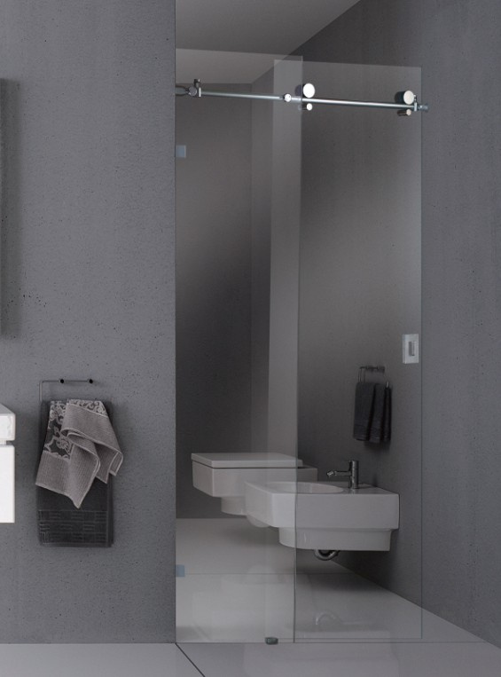 Project Stainless Steel Top Rail Sliding Shower Enclosure (A007)