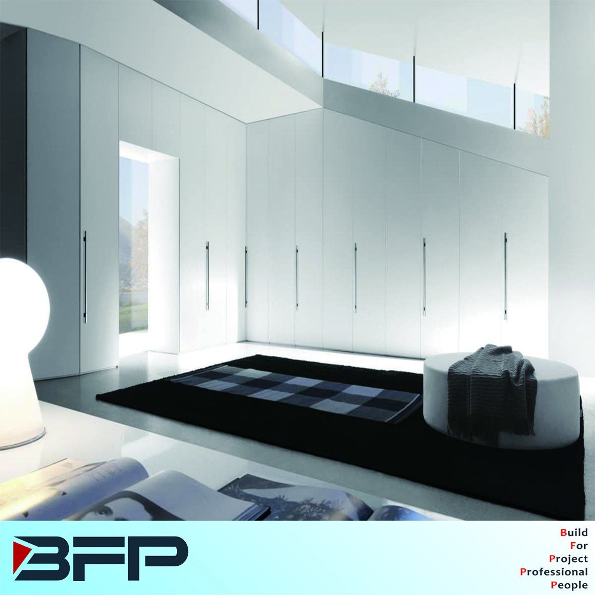 White 2 Pak Bedroom Wardrobe Modern Closet