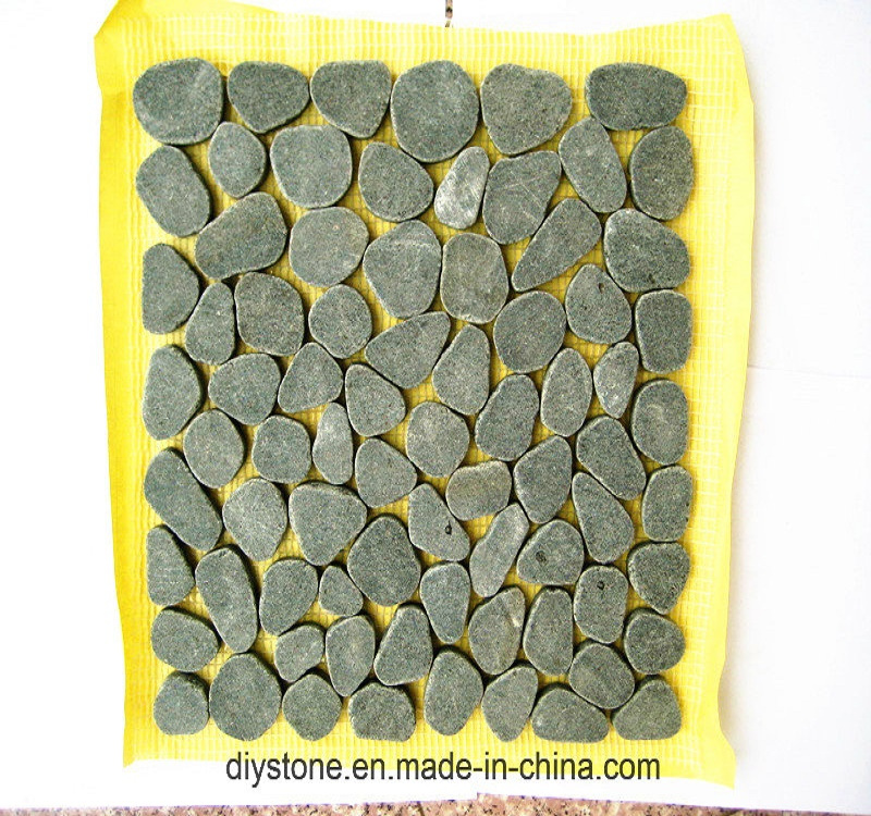 Green Stone on Mesh for Garden Paving