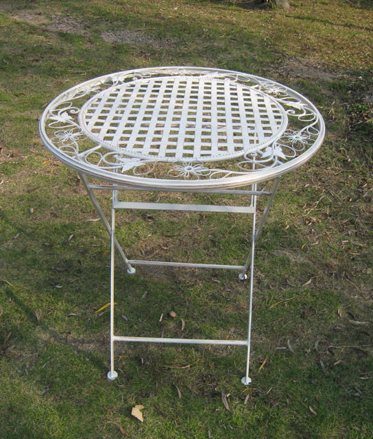 2017 New Style for Canton Fair Used Round Metal Folding Garden Coffee Table