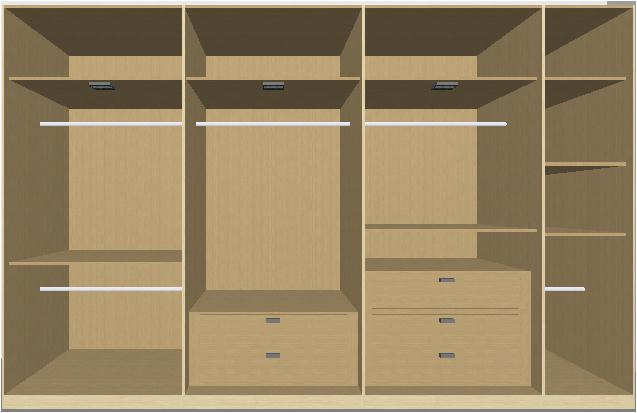 American Style Wardrobe Walk-in Closet Cupboard