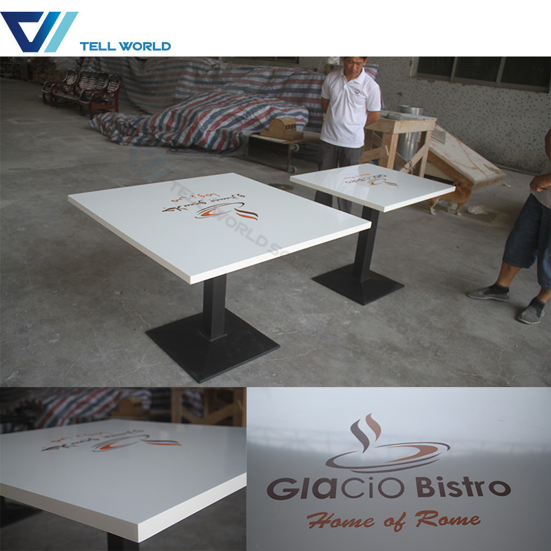Restaurant Square Italian Design Dining Table with Chairs