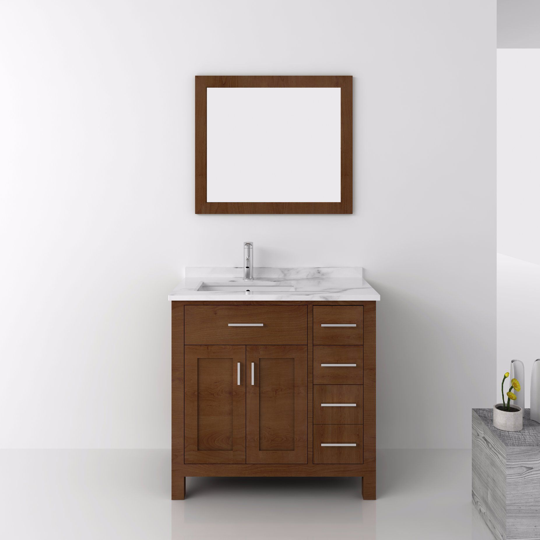 Solid Wooden Home Furniture Vanity Bathroom Cabinet Set