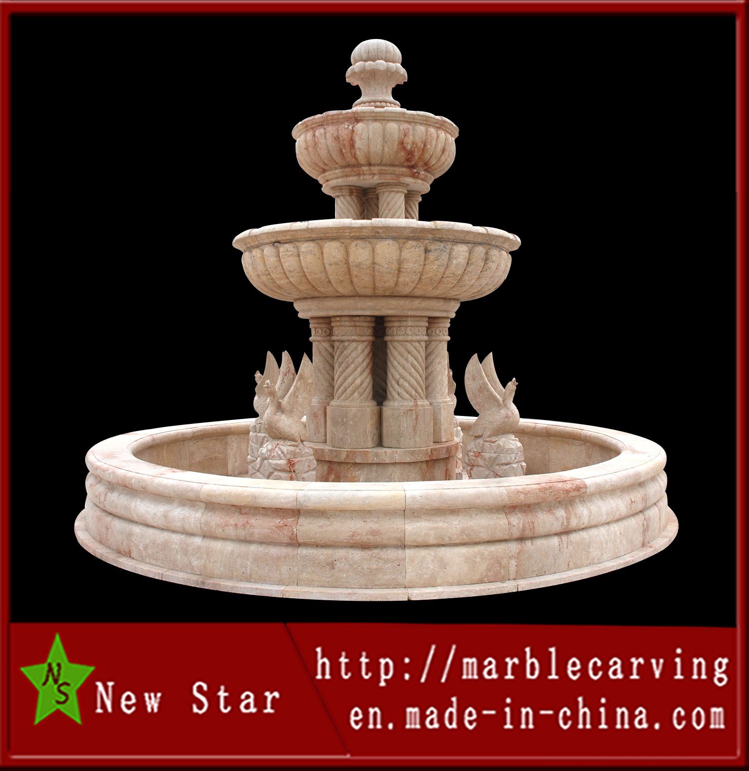 Cheap Marble Stone Carving Fountain for Decoration (NS-204)