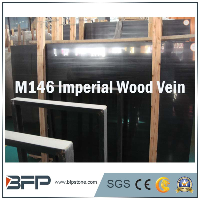Natural Stone Black Marble of Gangsaw Slabs/ Floor Tiles