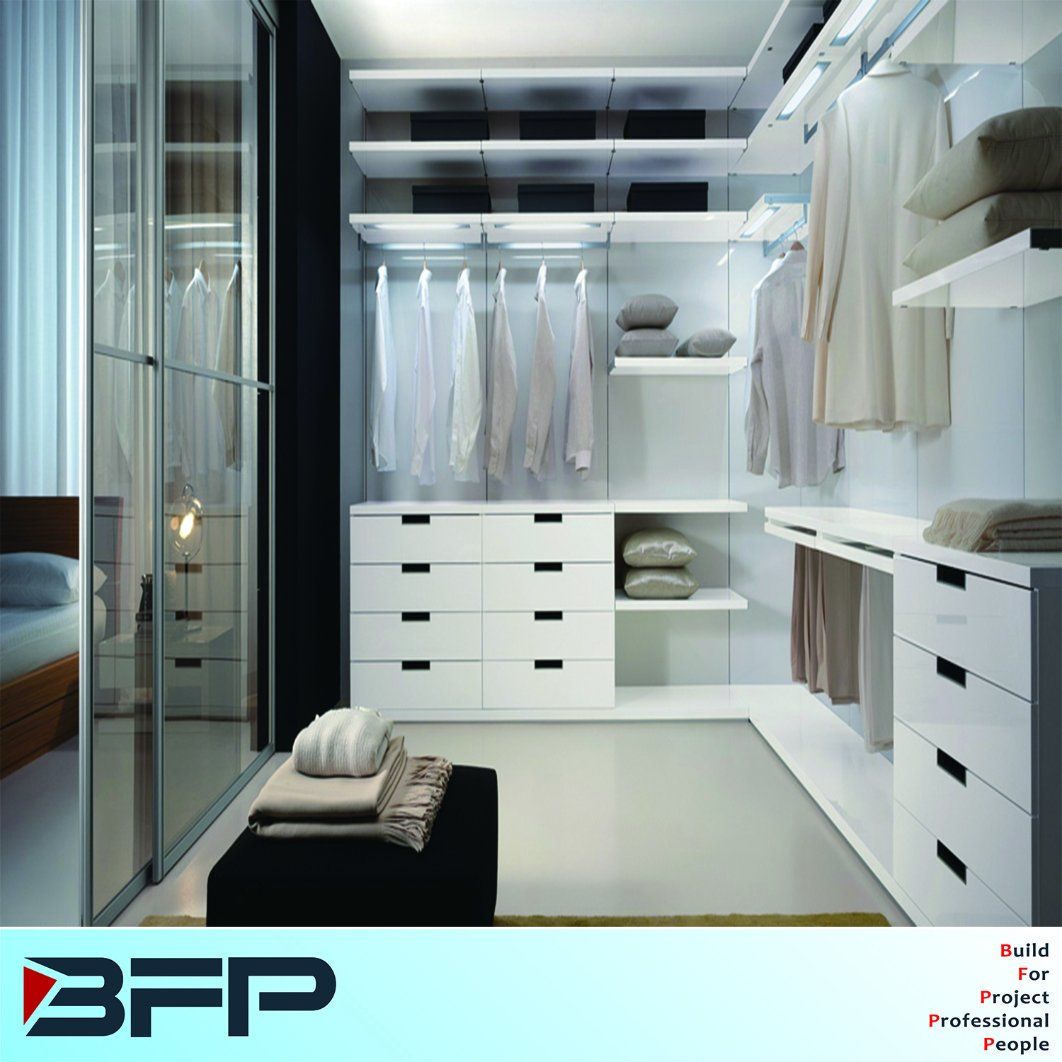 White Walk in Wardrobe Cabinet with Drawer