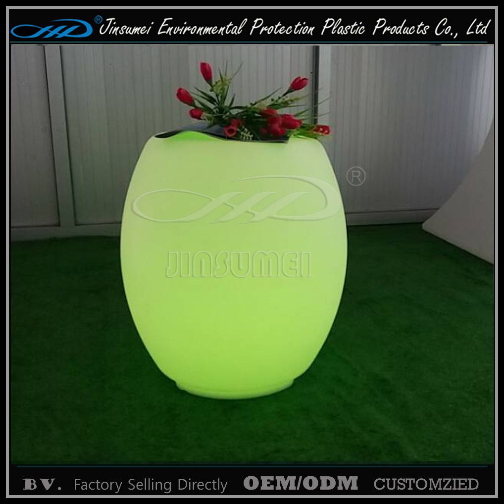 PE Plastic Modern Waterproof LED Bar Stools