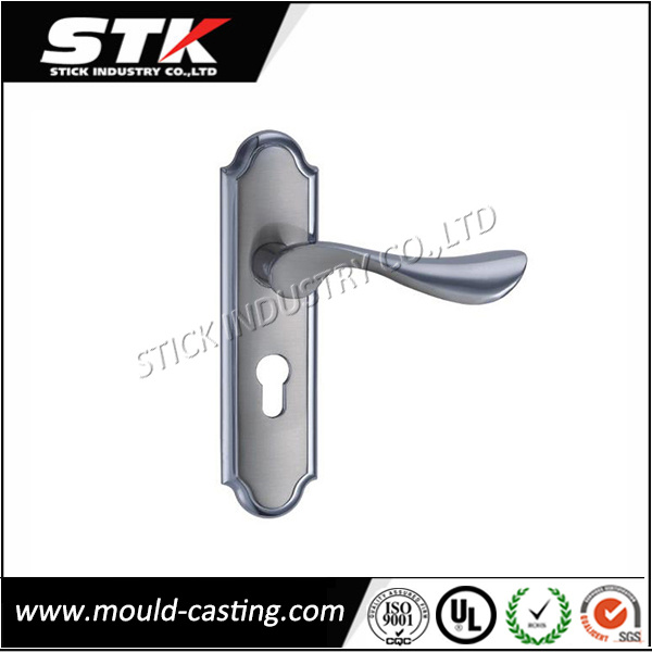 Satin Nickle Zinc Alloy Entry Lever with Plate (Z1008)