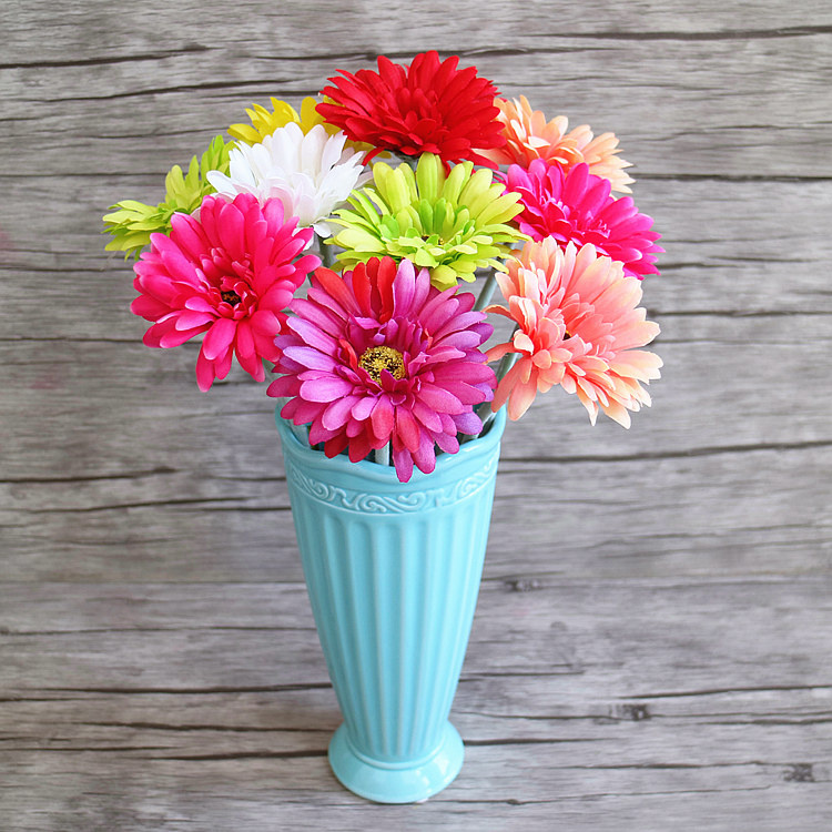 Artificial Flowers Fake Silk Single Stem Daisy Wedding Home Decoration