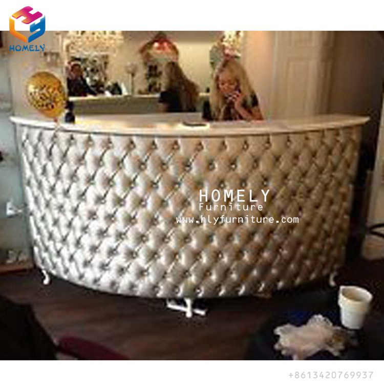 Hly Beauty Salon Counter Table Reception Desk with Button