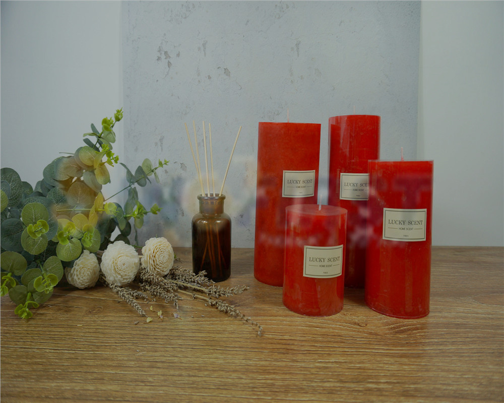 2017 High Quality China Handmade Candle, Home Decoration Scent Wax Pillar Candles