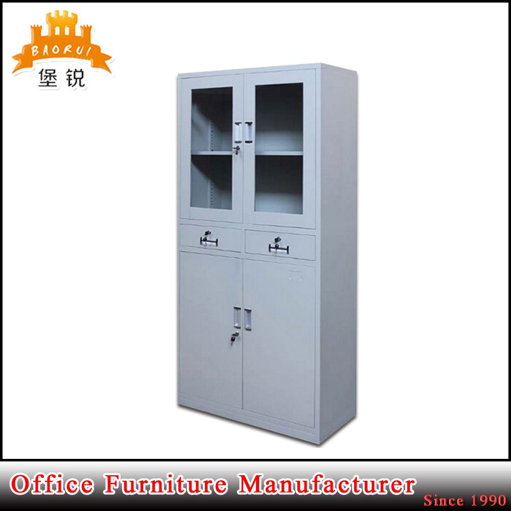 Half Height Steel Glass Door Furniture Metal Instrument Laboratory File Cupboard Cabinet