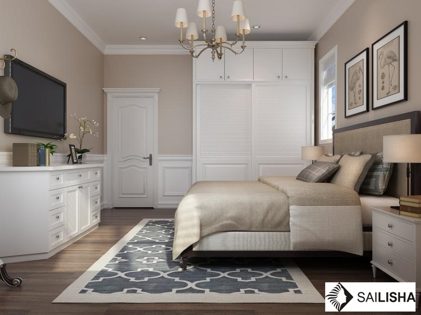 Modern American Home Bedroom Hotel Furniture Wood Closets Wardrobe