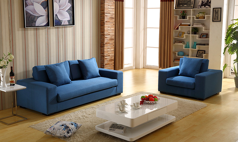 Nordic Furniture Living Room Wooden Fabric Sofa