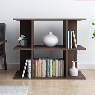 Simple Brown Bookcase Without Backpanel
