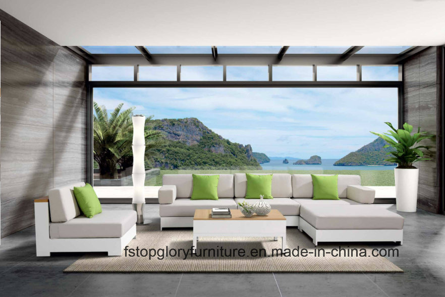 Modern Design Aluminum Alloy L Shape Sofa Set Outdoor Furniture