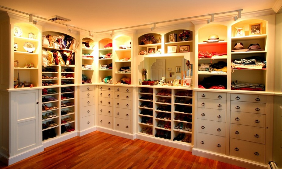 Solid Wood Wardrobe, Bedroom Furniture (walk in closet) #Yb-6