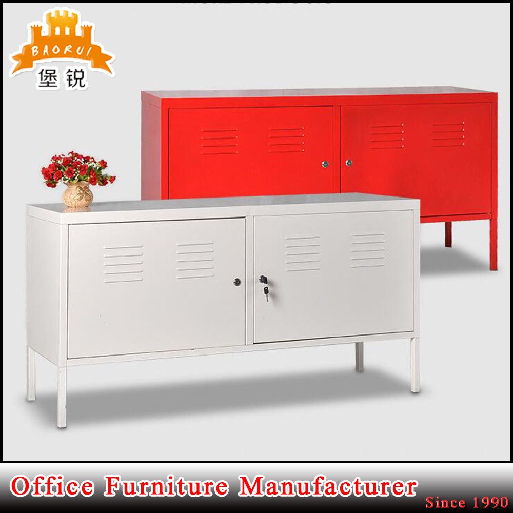 House Decoration Steel 2 Door TV Cabinet PS Display Cabinet