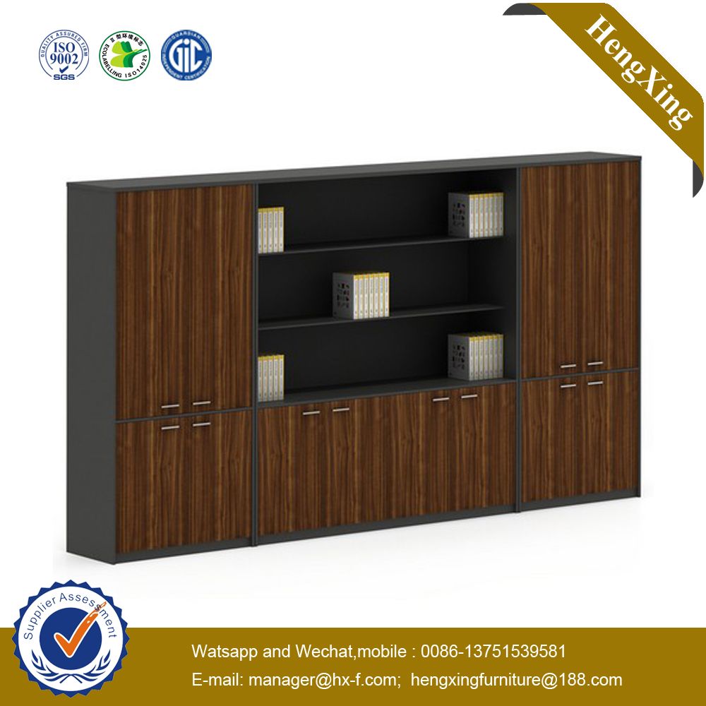 Glass Wooden Door Alumnium Bookshelf Storage Bookcase Filing Cabinet (UL-ND248)