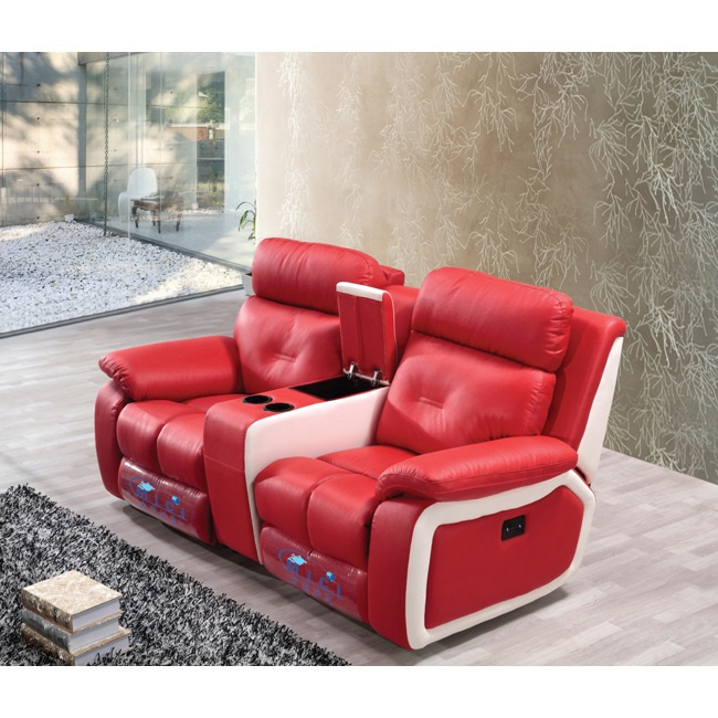 Pink Color Romantic Home Theater Massage Recliner Sofa 6041TV