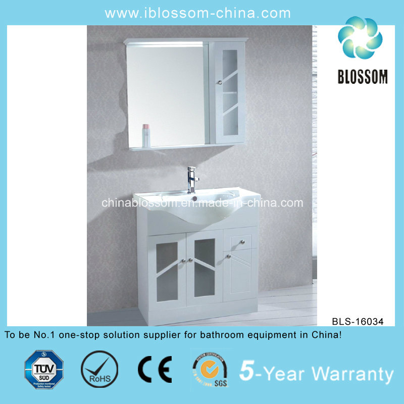 Two Doors Metal Legs Floor Mounted Bathroom Cabinet (BLS-16034)