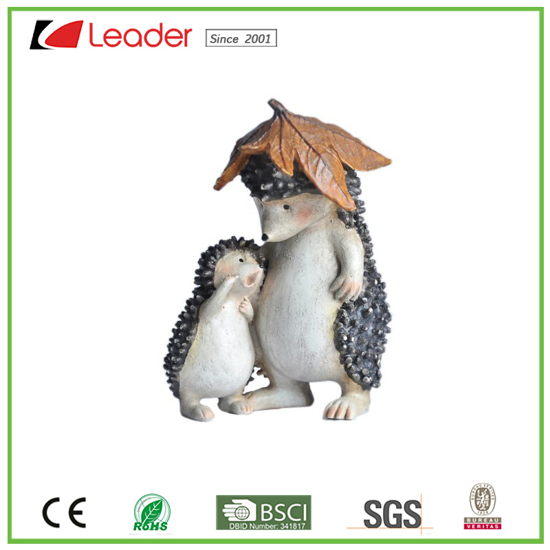 Popular Resin Hedgehog Figurines for Outdoor Decoration