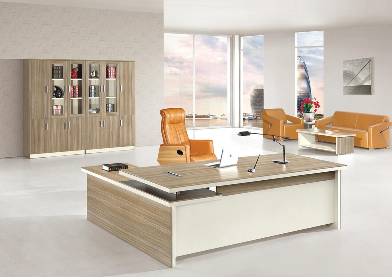 L-Shape High End Melamine Officer Use Office Desk