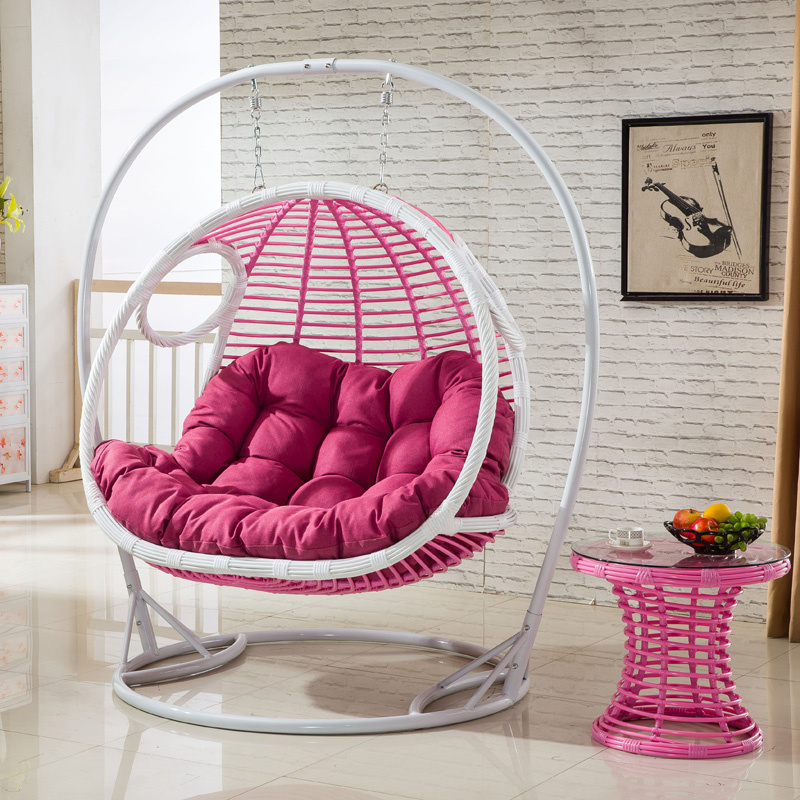 New Double Swing Outdoor Swing, Rattan Furniture, Rattan Basket (D155)
