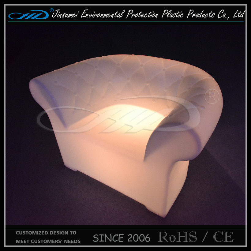 LED Lighting Plastic Outdoor Furniture Set for Restaurant