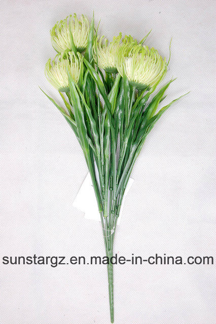 PE Mum & Lily Leaf Artificial Plant for Home Decoration (46723)