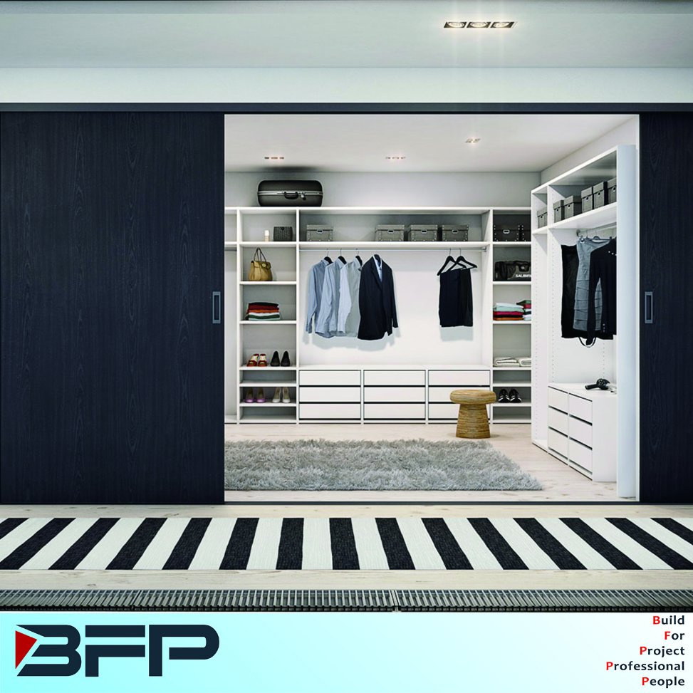 Bedroom Cabinet Melamine Wood Wardrobe Walk in Closet