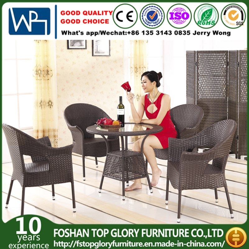 Rattan Chair Furniture Rattan Dining Table Set (TG-598)