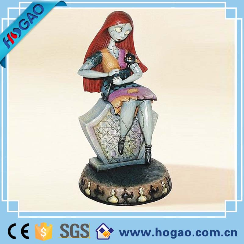 Creative Halloween Home Decoration Resin Figurine Pretty Girl