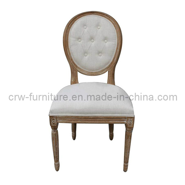French Style Wooden Fabric Dining Chair