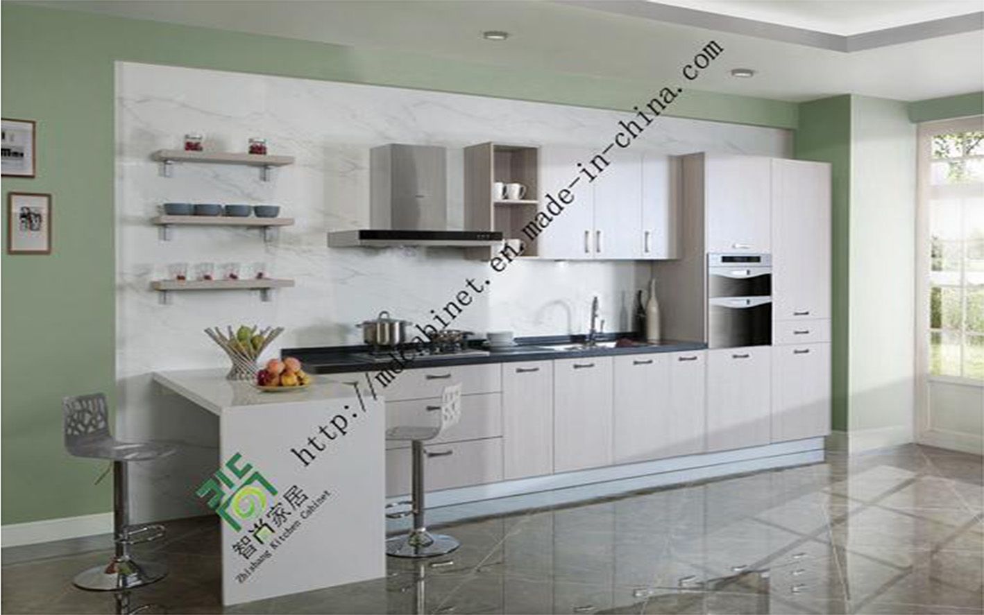 Morden MDF Lacquer Kitchen Cabinet with Competitive Price (ZS-159)