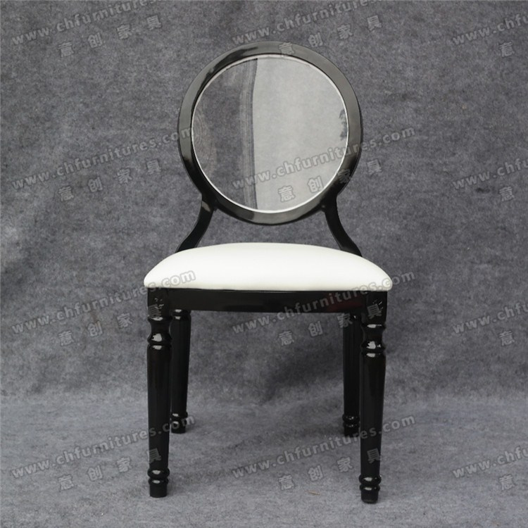 Stackable Metal Transparent Clear Acrylic Plastic Back Louis Chair for Banquet and Hotel (YC-D04-02)