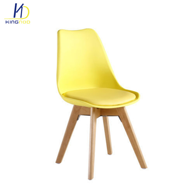 Wholesale Replica Tulip Plastic Chair with Wood Legs