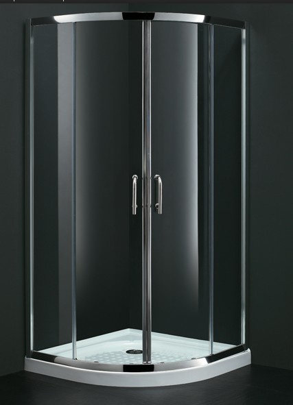 Super Thin Acrylic Tray Chromed Frame Shower Cabinet