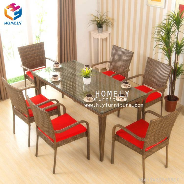 4 Seater 1 Table Outdoor Furniture Imitation Rattan Table and Chair