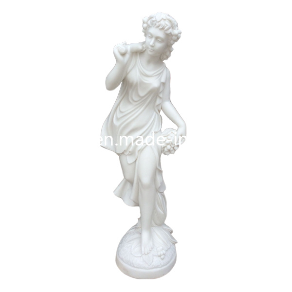Hand Carved White Marble Figure Statue Sculpture for Garden