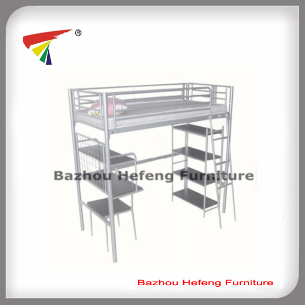New Design Metal Bunk Bed with Book Shelf (HF023)