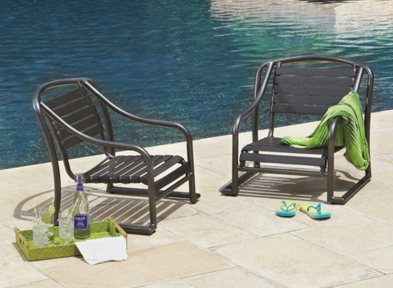 Well Furnir Strap Aluminum Stackable Sand Chair